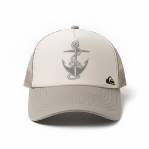Quiksilver Gray Anchor Trucker Hat